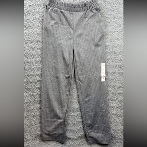A New Day Pants Womens Gray Pinstripe Pull On Stretch Office Work Ankle